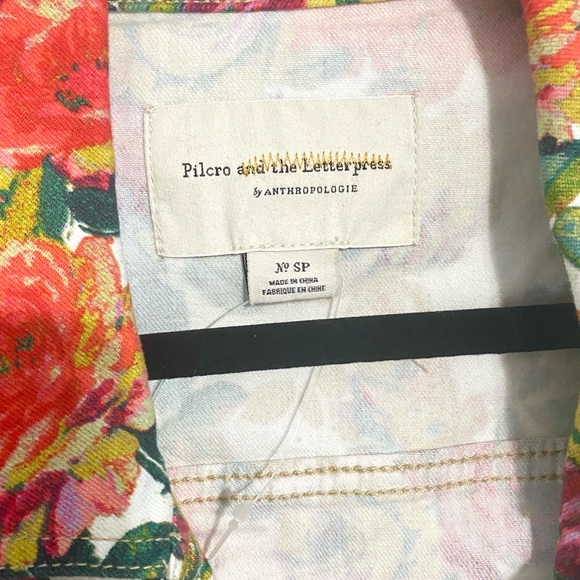 NEW Anthropologie Pilcro Floral Printed Moto Jacket Small - Picture 3 of 16